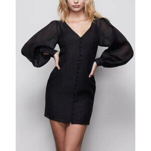 Good American Organza Puff Sleeve Mini Dress